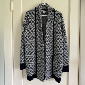 Banana Republic Navy & Ivory Cardigan, Size L